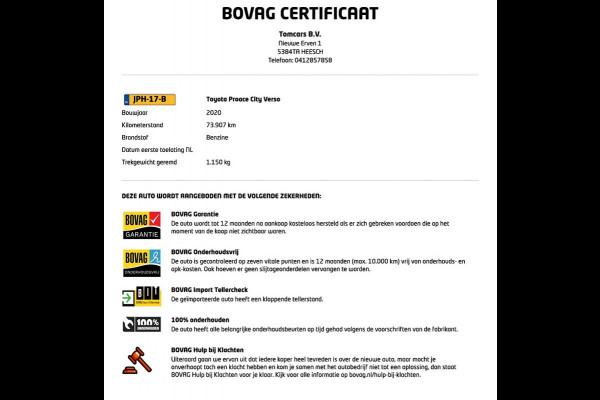 Toyota PROACE CITY Verso 1.2 Turbo 110PK Dynamic Camera/Adaptive-cruise/Stoelverwarming/Panoramadak