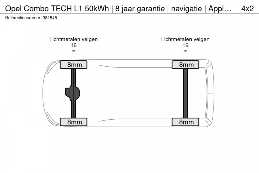 Opel Combo TECH L1 50kWh | 8 jaar garantie | navigatie | Apple Carplay | camera | digitale binnenspiegel | parkeersensoren v/a | dodehoekdetectie | bumpers in kleur | Climate Control | etc.