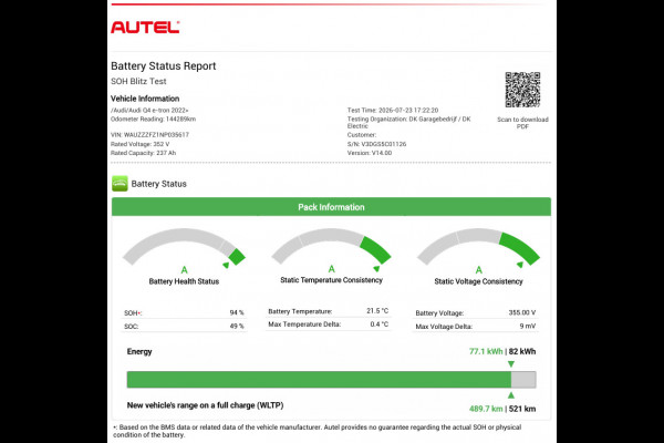 Audi Q4 e-tron 40 77kWh|94% SOH|19''LMV|ACC|APPLE CARPLAY|CLIMATE+CRUISE CONTROL|STOELVERW|NAVI|NL-AUTO|NAP|1e EIGENAAR|INCL. BTW|