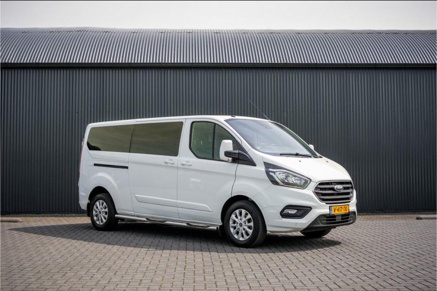 Ford Transit Custom 2.0 EcoBlue L2H1 | 170 PK | Automaat | DC 5-Zits | LED | Camera | Carplay | Cruise | PDC | Trekhaak