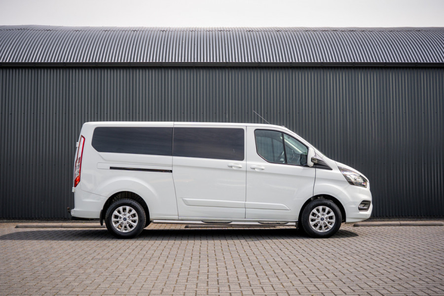 Ford Transit Custom 2.0 EcoBlue L2H1 | 170 PK | Automaat | DC 5-Zits | LED | Camera | Carplay | Cruise | PDC | Trekhaak