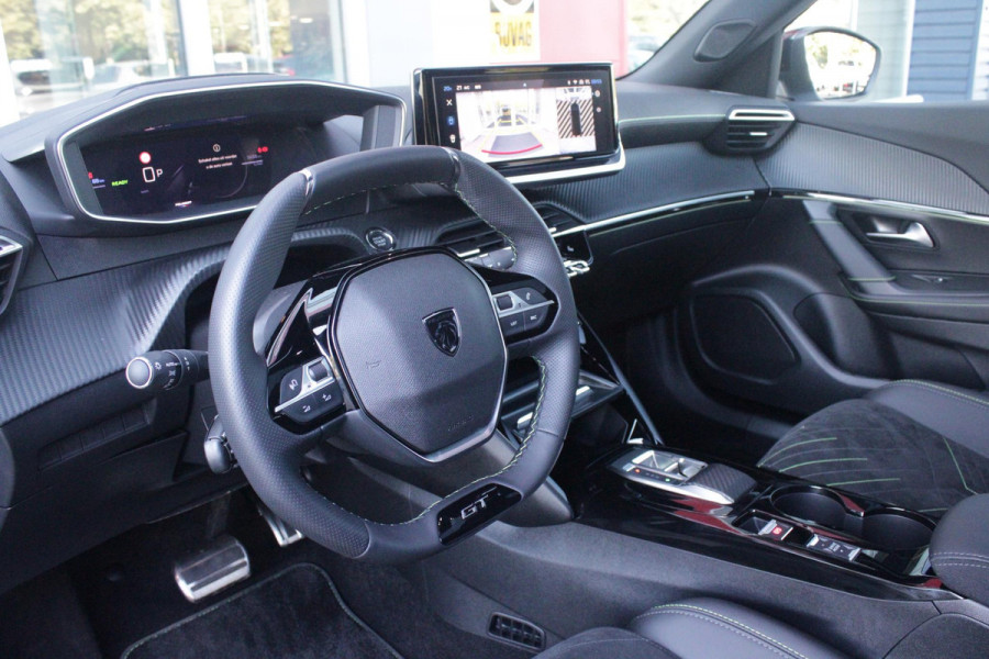Peugeot e-2008 EV GT PACK 156PK 54 kWh | PANORAMISCH SCHUIF/KANTEL DAK | ALCANTARA EXECUTIVE INTERIOR INCL. VERWARMBARE VOORSTOELEN EN ELEKTRISCH VERSTELBARE BESTUURDERSSTOEL MET MASSAGE FUNCTIE | 18" LICHTMETALEN VELGEN "EVISSA" | VISION NAVIGATION & DRIVE ASSIST PLUS PACK: NAVIGATIE/DRAADLOZE TELEFOONLADER/ADAPTIVE CRUISE CONTROL MET LANE KEEPING & POSITIONING ASSIST INCL. STOP & GO FUNCTIE/HD-CAMERA VOOR/PASSIEVE DODEHOEKBEWAKING EN INSTAPVERLICHTING | WINTERPACK: STOELVERWARMING | WARMTEPOMP! | DRAADLOZE APPLE CARPLAY/ANDROID AUTO | FULL LED KOPLAMPEN | ACHTERUITRIJ CAMERA | PARK
