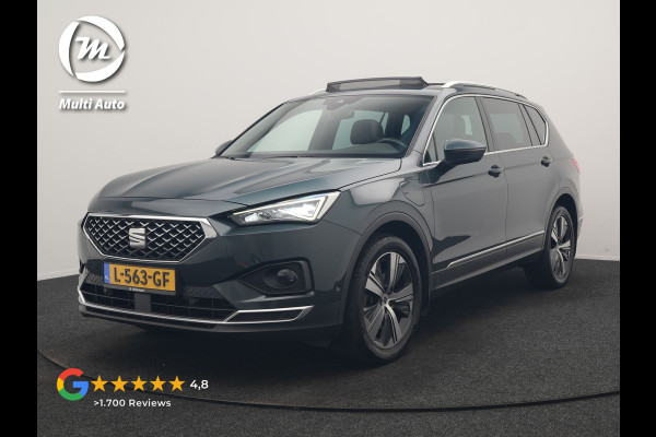 Seat Tarraco 1.4 TSI e-Hybrid Xcellence PHEV 245pk | Trekhaak Af Fabriek | Panodak | Adaptive Cruise | Camera | Sportstoelen & Stuur Verwarmd | Blis | Keyless | Apple Carplay | Virtual | Navigatie | DAB | 19"L.M | Plug In Hybrid |