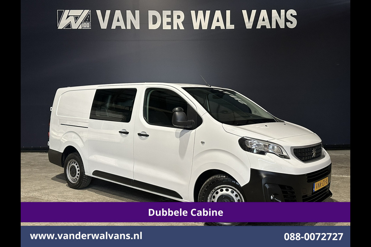 Peugeot Expert 2.0 BlueHDI 123pk L3H1 Dubbele Cabine Euro6 Airco | 5-Zits | Camera | Navigatie | Apple Carplay Android Auto, Cruisecontrol, 2500kg Trekhaak, Parkeersensoren