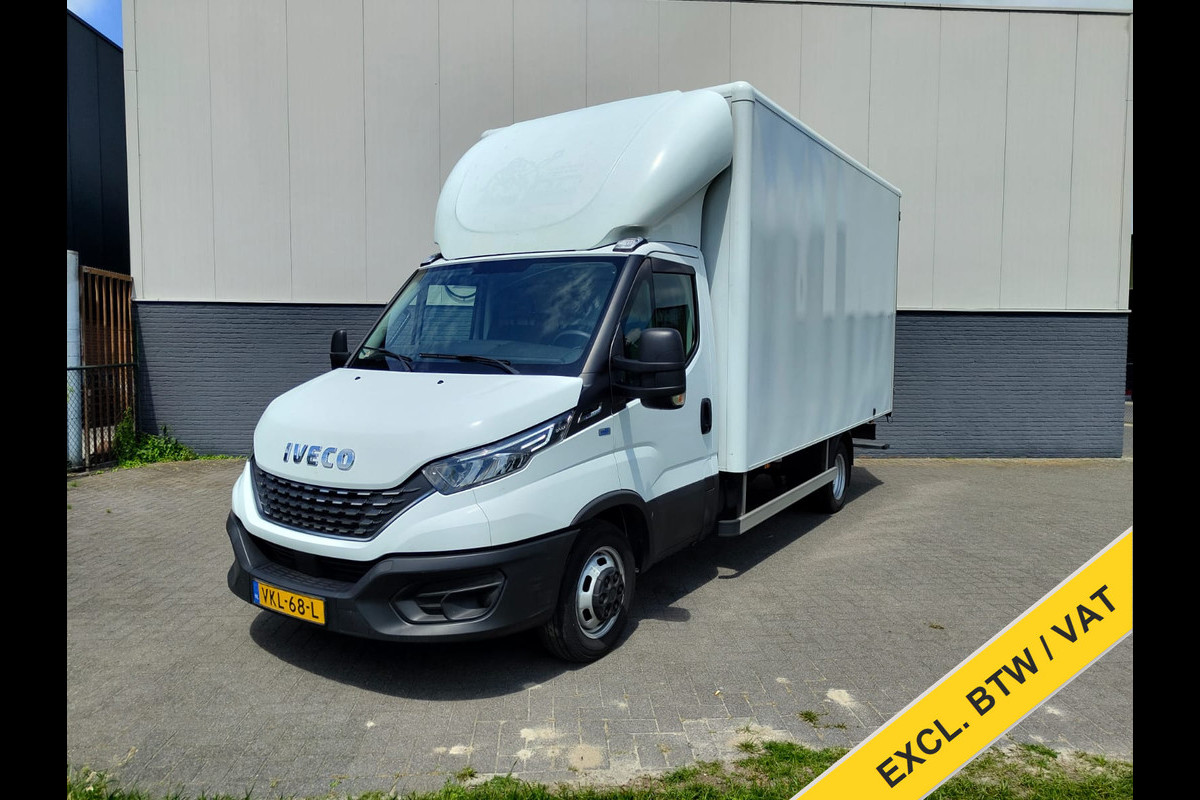 Iveco Daily 35C16H 2.3156pk 410 AUT-8 Meubelbak bakwagen + Laadklep 3-Persoons Euro 6 Camera Navi Bluetooth Airco Cruise Control Led Lat om Lat betimmering Achterdeuren 1e Eigenaar Toegestane max. massa voertuig 3500 kg