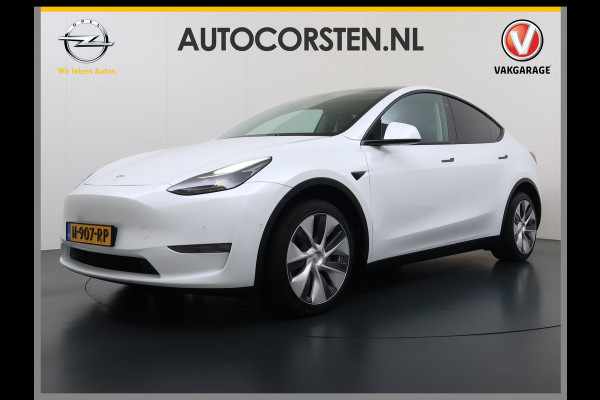Tesla Model Y Long Range AWD 75kWh 514PK Warmtepomp Stuur+Stoel+Achterbankverwarming Panoramadak Camera's Adap.Cruise Navi Ecc Premium-Audio L Keyless Intel Atom®-Processor Privacy Glas Lmv Matrix Led Dodehoekdetectie