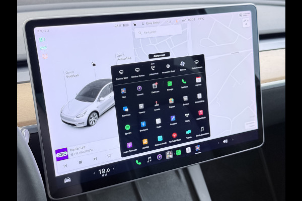 Tesla Model Y Long Range AWD 75kWh 514PK Warmtepomp Stuur+Stoel+Achterbankverwarming Panoramadak Camera's Adap.Cruise Navi Ecc Premium-Audio L Keyless Intel Atom®-Processor Privacy Glas Lmv Matrix Led Dodehoekdetectie