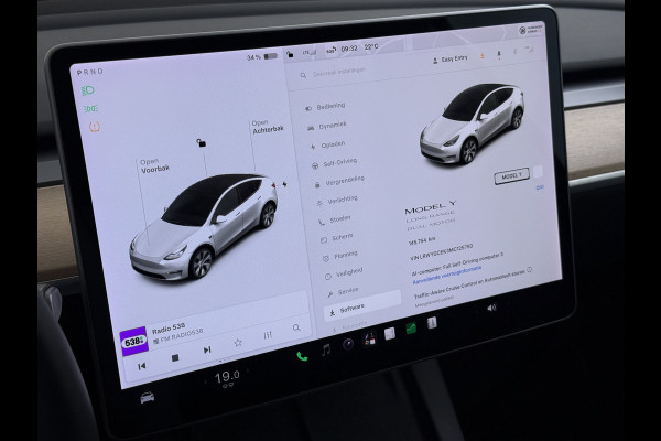 Tesla Model Y Long Range AWD 75kWh 514PK Warmtepomp Stuur+Stoel+Achterbankverwarming Panoramadak Camera's Adap.Cruise Navi Ecc Premium-Audio L Keyless Intel Atom®-Processor Privacy Glas Lmv Matrix Led Dodehoekdetectie