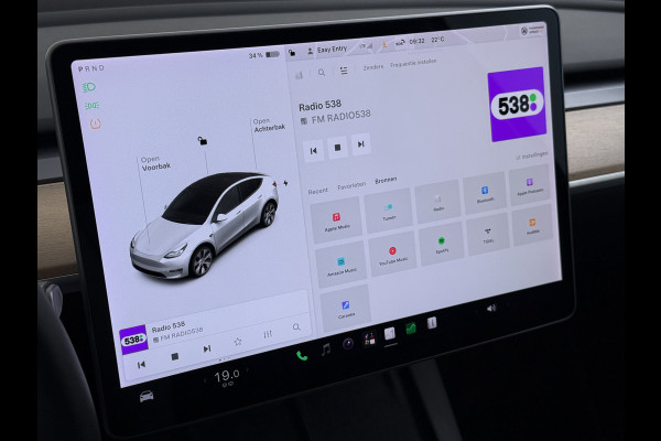 Tesla Model Y Long Range AWD 75kWh 514PK Warmtepomp Stuur+Stoel+Achterbankverwarming Panoramadak Camera's Adap.Cruise Navi Ecc Premium-Audio L Keyless Intel Atom®-Processor Privacy Glas Lmv Matrix Led Dodehoekdetectie