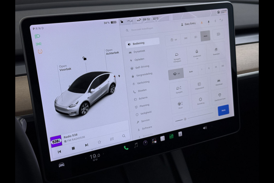 Tesla Model Y Long Range AWD 75kWh 514PK Warmtepomp Stuur+Stoel+Achterbankverwarming Panoramadak Camera's Adap.Cruise Navi Ecc Premium-Audio L Keyless Intel Atom®-Processor Privacy Glas Lmv Matrix Led Dodehoekdetectie