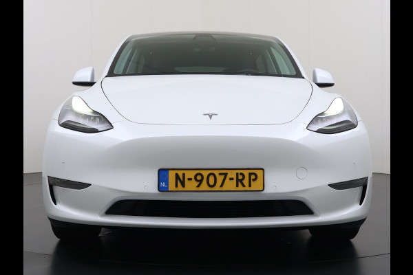 Tesla Model Y Long Range AWD 75kWh 514PK Warmtepomp Stuur+Stoel+Achterbankverwarming Panoramadak Camera's Adap.Cruise Navi Ecc Premium-Audio L Keyless Intel Atom®-Processor Privacy Glas Lmv Matrix Led Dodehoekdetectie