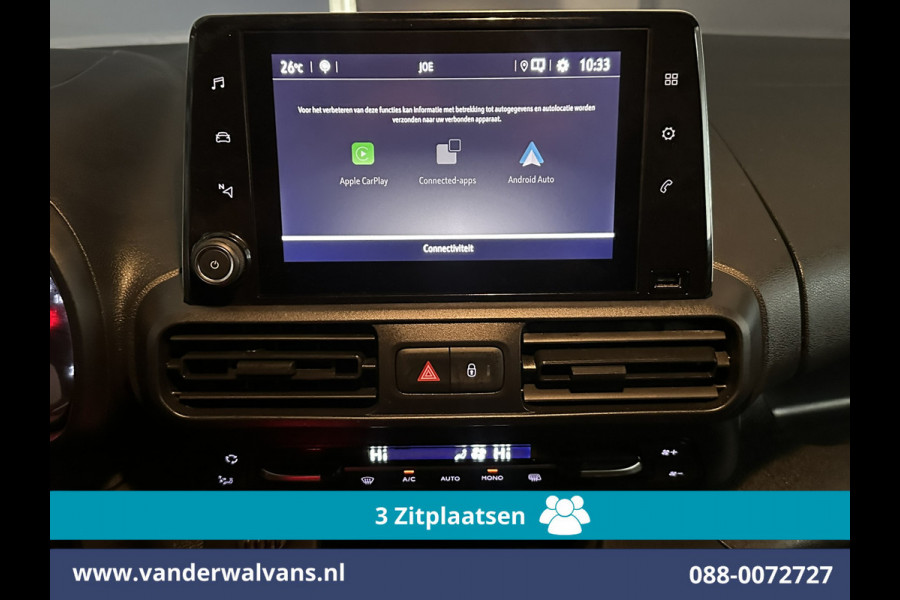 Opel Combo 1.5D 102pk L1H1 Euro6 Airco | 3-Zits | Camera | Navigatie | Apple Carplay | 1500kg Trekhaak | Cruisecontrol Android Auto, Parkeersensoren, Bijrijdersbank