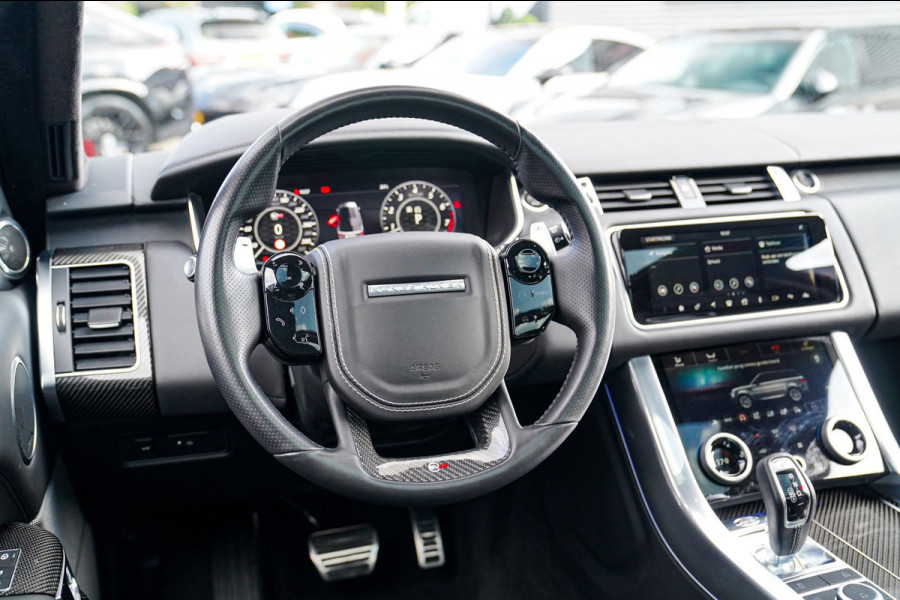 Land Rover Range Rover Sport 5.0 V8 SC SVR | Carbon Package | Kuipstoelen | 576PK | 360 cam | HuD | Stoelkoeling | Carbon Motorkap