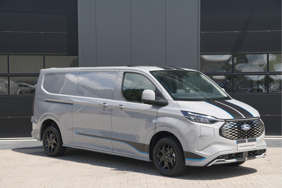 Ford E-Transit Custom 340 L2H1 Sport 71 kWh 218pk - 2x Schuif - Stoel/Stuurverwarming - Cruise - Keyless - Rijklaar