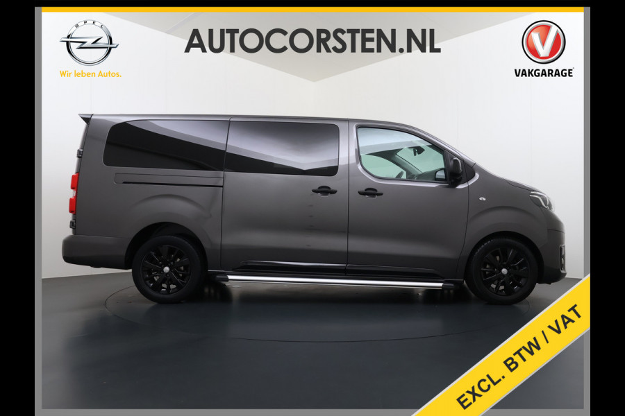 Toyota ProAce Worker L3 2.0D-4D 177PK Automaat Leder Dubbele Cabine 5-Persoons Stoelverwarming Trekhaak Camera 3D-Navi Ecc Apple Carplay Android Auto Sidebar Lmv 17" Privacy Glas Betonplex Vloer Wandbetimmering 1e Eigenaar 2.500KG Trekgewicht 400NM