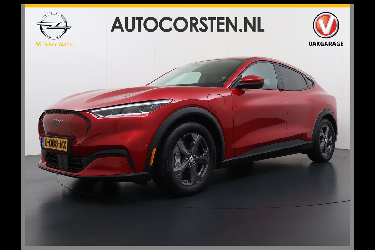 Ford Mustang Mach-E Extended RWD 98kWh SOH 94% Trekhaak Adap.Cruise B&O-Audio Leder 360°Camera Stoel+Stuurverwarming Navi Ecc Apple Carplay A Lmv 18" Privacy Glas Pdc Voorruitverwarming DAB Elek.Achterklep Keyless Dodehoekwaarschuwing 1e Eigenaar 750KG Trekgewicht Origineel Nederlandse Auto