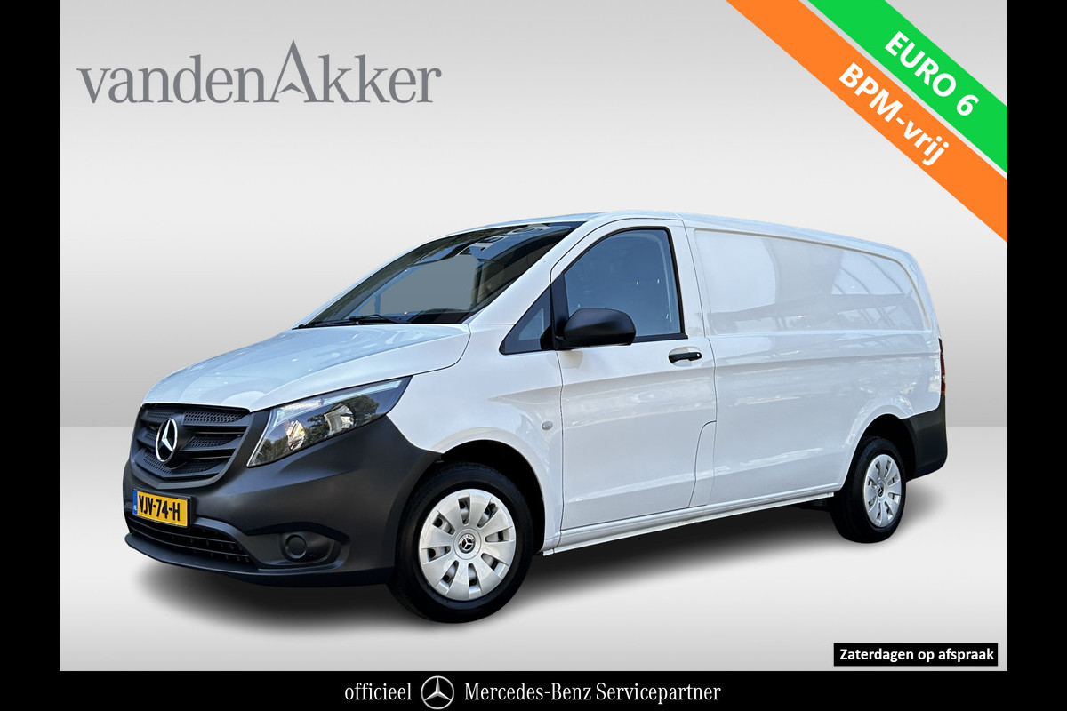 Mercedes-Benz Vito 110 CDI L2 Lang // Trekhaak // € 384,- p/mnd // Airco // 12 mnd Garantie // Bank // Radio // CV // Betimmering // Wieldoppen