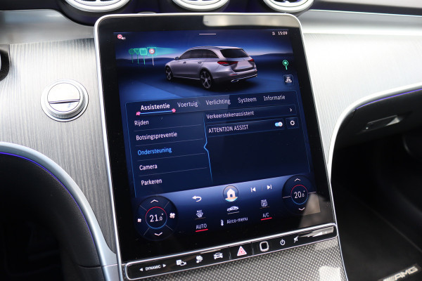 Mercedes-Benz C-Klasse Estate 300 e AMG Line | Distronic | Panoramadak | Memory | Surround Camera | Verwarmd Stuurwiel | Carplay | Sfeerverlichting Premium |