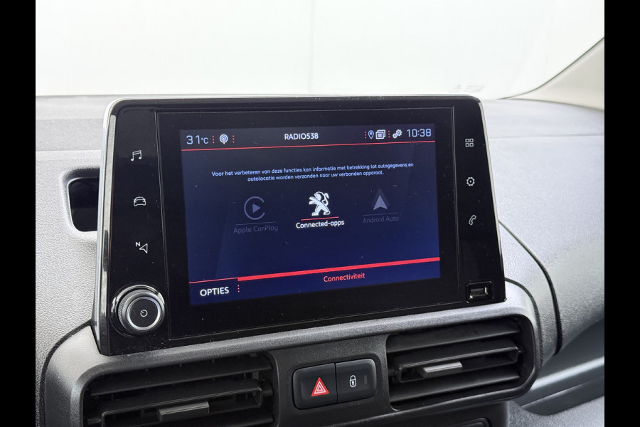 Peugeot Partner 1.5HDI 102PK Lang L2 Premium Navi Airco Apple Carplay Android Auto Cruise Control Pdc Premium Bluetooth DAB Tussenwand Schuifdeur Achterdeuren Euro 6 1e Eigenaar Dealeronderhouden Origineel Nederlandse Auto