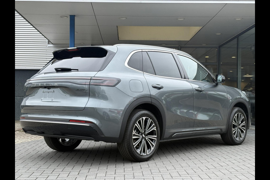 GEELY Starray EM-i 1.5 Max+ 262 PK | Panorama | Stoelen voor & achter verwarmd | Memory Seats | 360 Camera | 19 Inch LMV | 136km elektrisch bereik