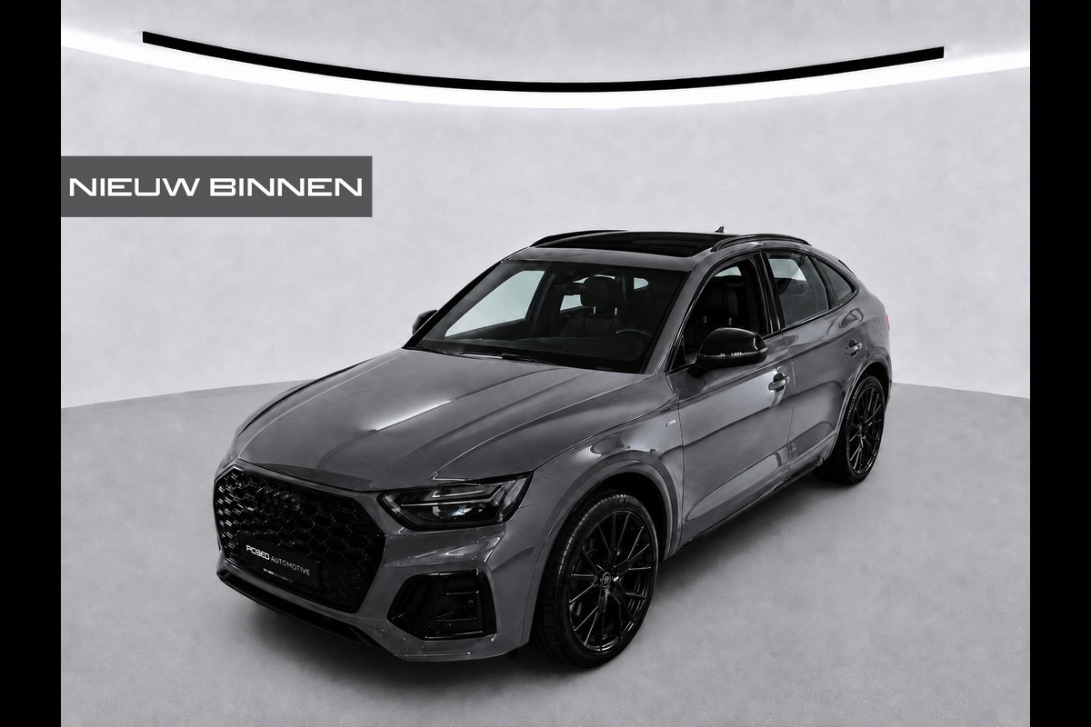 Audi Q5 Sportback 50 TFSI e S edition Competition S-Line | Panoramadak | Stoelverwarming | Apple Carplay | Camera | Keyless | Navigatie | Trekhaak | Cruise Control | Ambiance Verlichting |