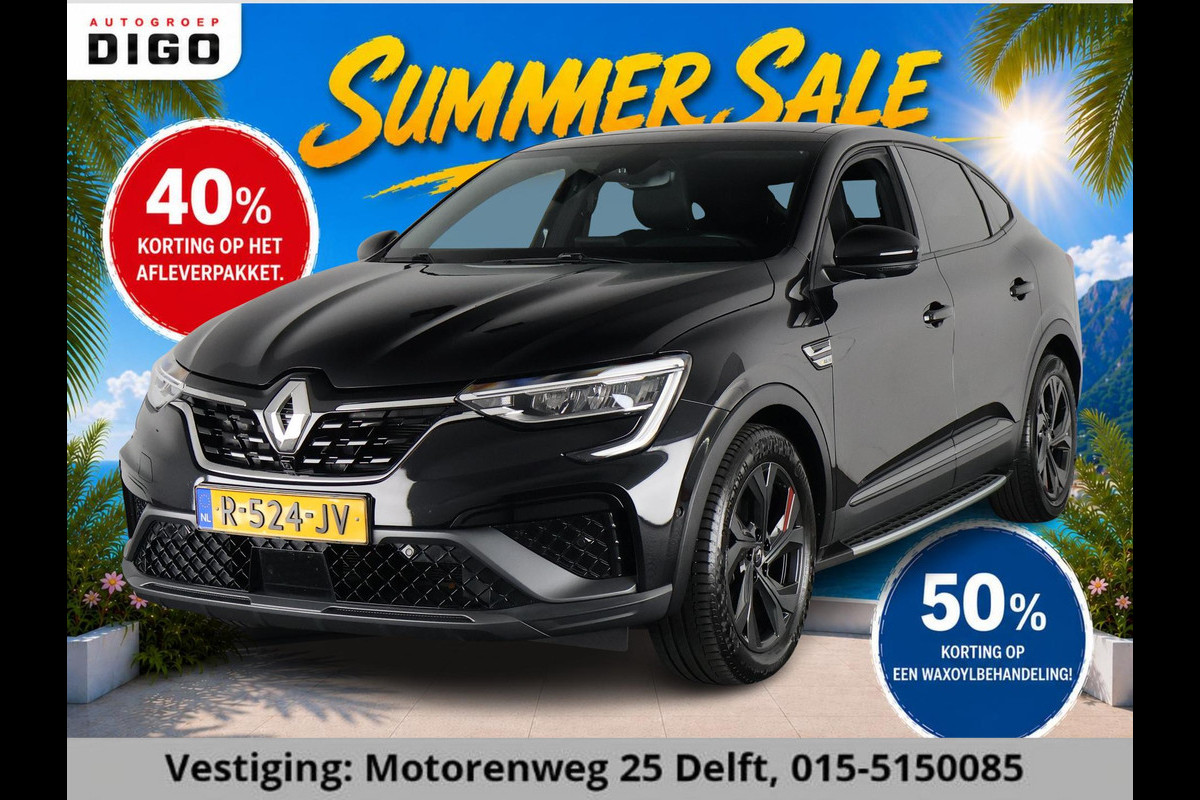 Renault Arkana 1.6 HYBRID 145PK R.S LINE GARANTIE TOT 2032* BIJNA 2023 !PANORAMA-DAK . STOEL & STUUR VERWARMING . NAVIGATIE . PARKEERSENSOREN .
