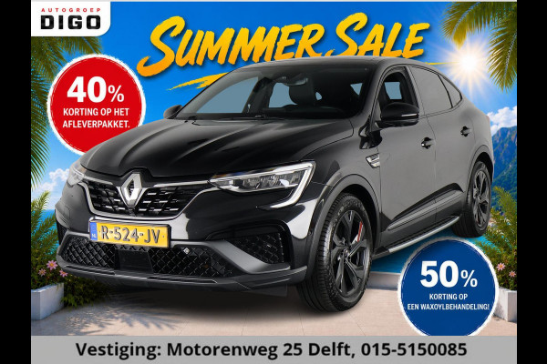 Renault Arkana 1.6 HYBRID 145PK R.S LINE GARANTIE TOT 2032* BIJNA 2023 !PANORAMA-DAK . STOEL & STUUR VERWARMING . NAVIGATIE . PARKEERSENSOREN .