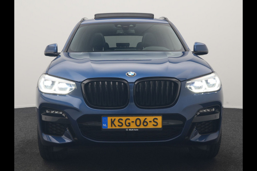 BMW X3 xDrive30e M Sport PHEV 293pk | Trekhaak Afn. | Panodak | Head Up | Camera | Lederen Sportstoelen Memory & Verwarmd | Adaptive LED | Sfeerverlichting | Blis | Keyless | Navigatie | 19"L.M | Plug In Hybrid |