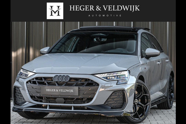 Audi A3 Sportback 45 TFSI e S edition Competition | Nardo Grey | Panoramadak | 5 jr garantie | Ambiance interieur | Sonos Sound | Active Cruise | S-Seats + Memory | Head-Up | Camera | Stoelverwarming | Keyless |