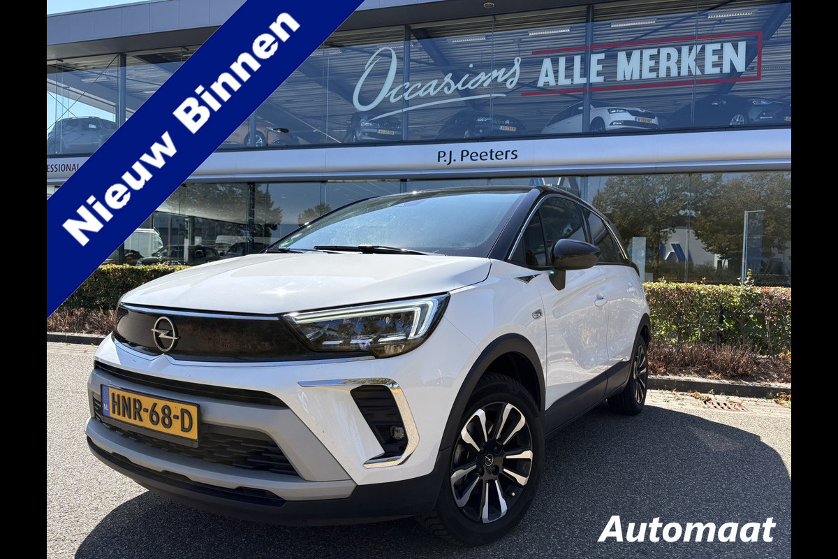 Opel Crossland 1.2 Turbo Elegance Achteruitrijcamera - Airco - Apple carplay - Bluetooth - Cruise control - Radio - Navigatie - Trekhaak - Elektrische ramen - Led verlichting - Start/stop systeem - Licht metalen velgen 16 inch - Stuur multifunctioneel