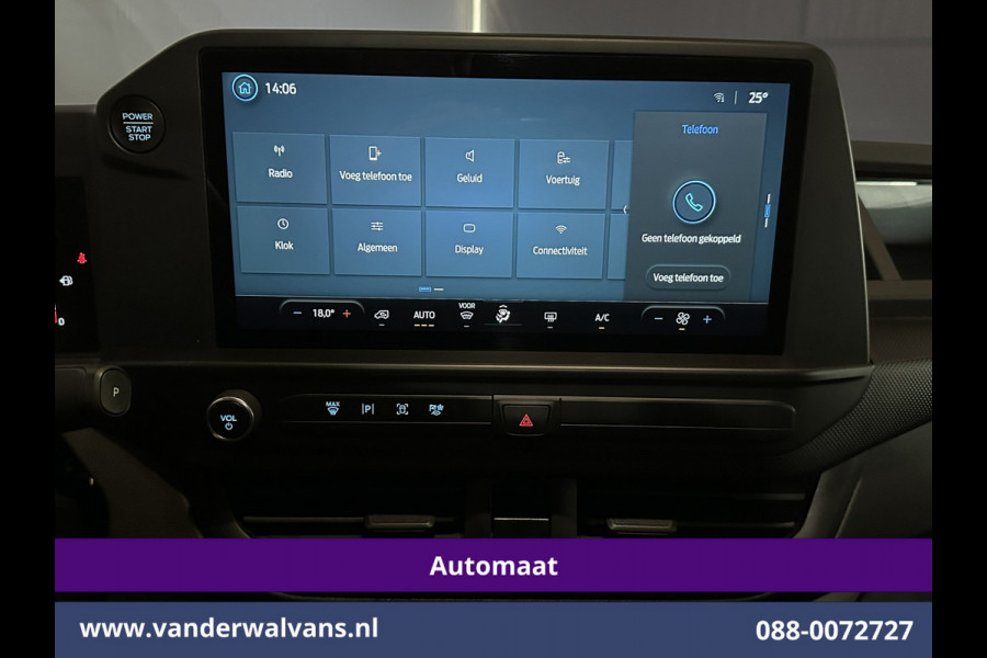 Ford Transit Custom 2.0 TDCI 136pk Automaat L1H1 Euro6 Airco | Camera | Apple Carplay | Cruisecontrol | LED | 2740kg trekhaak Android Auto, Parkeersensoren, Verwarmde voorruit, Bijrijdersbank