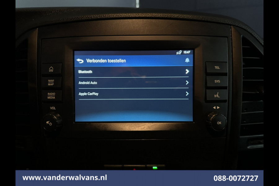 Mercedes-Benz Vito 116 CDI 164pk L2H1 Euro6 Airco | Camera | Navigatie | Apple Carplay | Cruisecontrol Android Auto, Stoelverwarming, Parkeersensoren, Bijrijdersbank