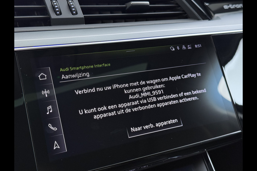 Audi e-tron 50 Quattro Panoramadak Adap.Cruise Leder Trekhaak Camera Apple Carplay Android Auto Lmv 21" Elek.Stoelen+Memory SOH 89% Navi Ecc Stoelverwarming Elek.Achterklep Pdc Led DAB Bluetooth Isofix Virtual Cockpit 1.800KG Trekgewicht Origineel Nederlandse Auto