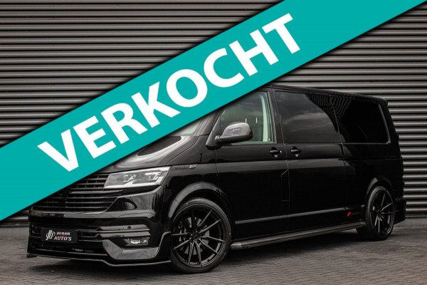 Volkswagen Transporter 2.0 TDI L2H1 204PK BULLI DC DUBBEL CABINE / LEIGHTONVANS BODYKIT / FULL OPTIONS / LEDER / FULL BLACK /APPLE
