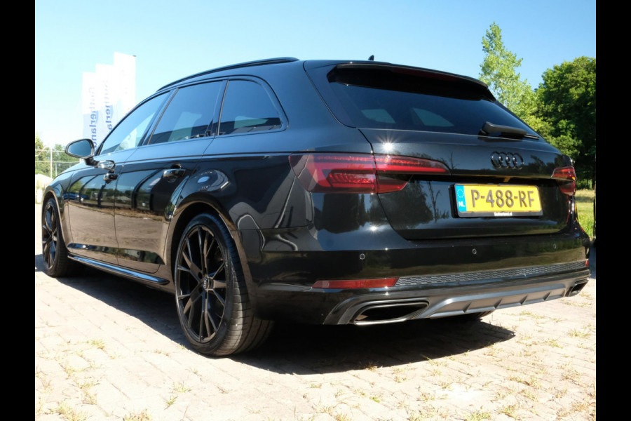 Audi A4 Avant 40 TFSI Sport S line black edition 190 PK | Zwart optiek | Stoelverwarming | Camera | Virtual Cockpit | Elek. klep | Dodehoek | 19 Inch Audi Sport velgen | Navigatie