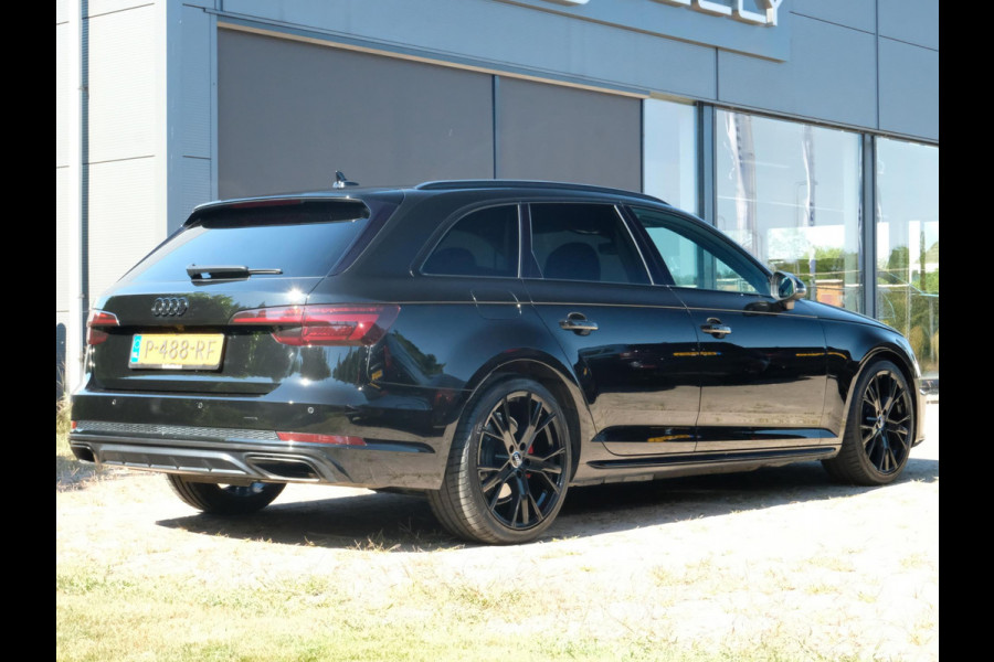 Audi A4 Avant 40 TFSI Sport S line black edition 190 PK | Zwart optiek | Stoelverwarming | Camera | Virtual Cockpit | Elek. klep | Dodehoek | 19 Inch Audi Sport velgen | Navigatie