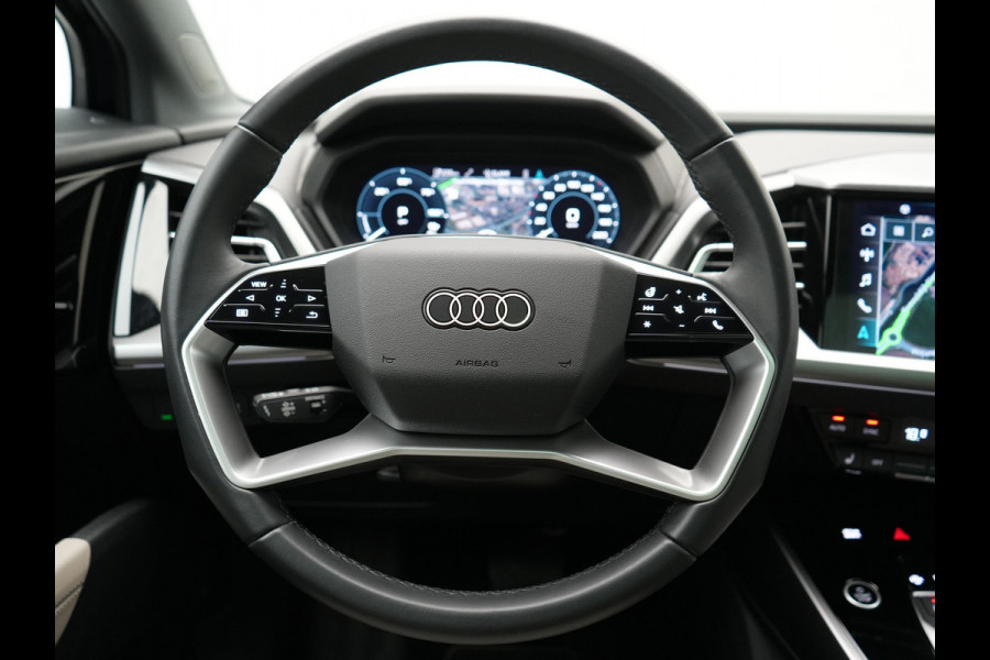 Audi Q4 e-tron 55 Quattro Advanced edition 82 kWh 340pk | Panodak | Adaptive Cruise | Head Up | Sonos Audio | Camera | Matrix LED | Stoelen & Stuur Verwarmd | Blis | Apple Carplay | Navigatie | DAB |
