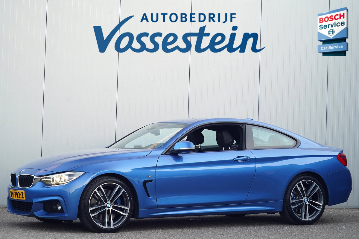 BMW 4 Serie Coupé 430i High Executive / M-Sport / NL-Auto / Dealeronderhouden / Estoril Blue / Leder / Navi