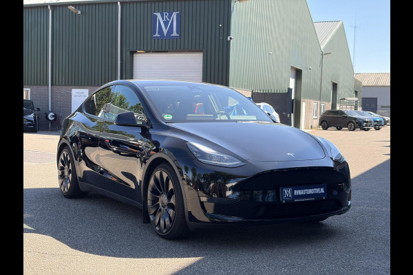 Tesla Model Y Performance AWD 75 kWh SOH 95% | 21 INCH TURBINE VELGEN| TESLA FABRIEKSGARANTIE T/M 01-2027 of 80.000KM!| RESTERENDE FABRIEKSGARANTIE OP DE HOOGVOLTACCU + AANDRIJFLIJN T/M 01-2031 of 192.000KM!