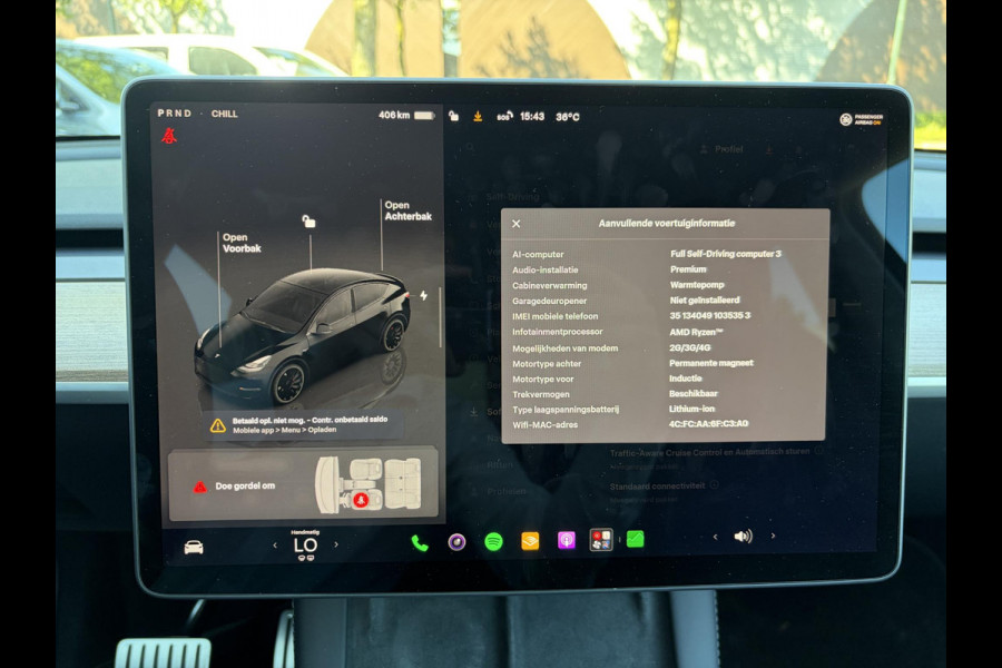 Tesla Model Y Performance AWD 75 kWh SOH 95% | 21 INCH TURBINE VELGEN| TESLA FABRIEKSGARANTIE T/M 01-2027 of 80.000KM!| RESTERENDE FABRIEKSGARANTIE OP DE HOOGVOLTACCU + AANDRIJFLIJN T/M 01-2031 of 192.000KM!