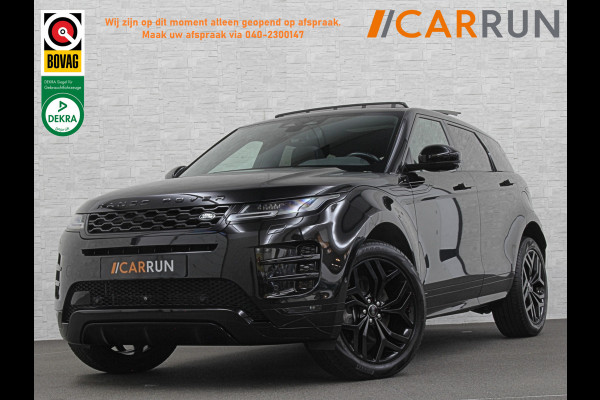 Land Rover Range Rover Evoque P300e AWD R-Dynamic HSE | Panorama | 360 Camera | Leder | Memory | Digitale-Cockpit | Keyless-Entry | Meridian-Sound | Stuurverwarming | Getint Glas | Black-Optic | 20 inch | Stand-Clima | Dodehoek | Lane Assist | Camera-Spiegel |