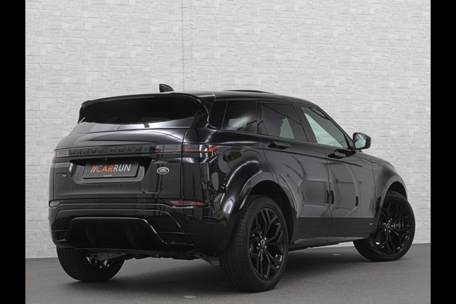 Land Rover Range Rover Evoque P300e AWD R-Dynamic HSE | Panorama | 360 Camera | Leder | Memory | Digitale-Cockpit | Keyless-Entry | Meridian-Sound | Stuurverwarming | Getint Glas | Black-Optic | 20 inch | Stand-Clima | Dodehoek | Lane Assist | Camera-Spiegel |