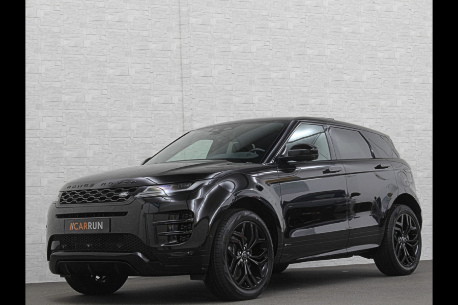 Land Rover Range Rover Evoque P300e AWD R-Dynamic HSE | Panorama | 360 Camera | Leder | Memory | Digitale-Cockpit | Keyless-Entry | Meridian-Sound | Stuurverwarming | Getint Glas | Black-Optic | 20 inch | Stand-Clima | Dodehoek | Lane Assist | Camera-Spiegel |