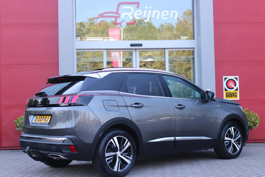 Peugeot 3008 1.2 130PK AUTOMAAT GT LINE | PANORAMA SCHUIF/KANTEL DAK | TREKHAAK | LEDEREN BEKLEDING | ELETRISCH BEDIENBARE BESTUURDERSSTOEL MET GEHEUGENFUNCTIE | MASSAGE STOELEN | FULL LED KOPLAMPEN | ELEKTRISCH BEDIENBARE ACHTERKLEP | ALL SEASON BANDEN | APPLE CARPLAY/ANDROID AUTO | NAVIGATIE | CLIMATE CONTROL | DODEHOEK DETECTIE | ADAPTIVE CRUISE CONTROL | KEYLESS ENTRY/START | STOEL VERWARMING |