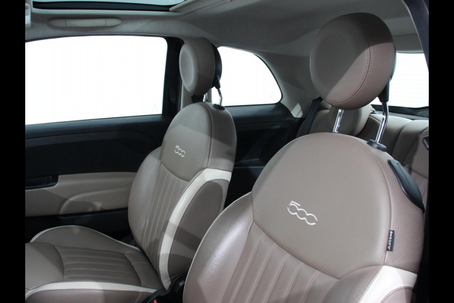 Fiat 500 1.2 Lounge Navigatie Leder Interieur Climate Control Panoramadak Parkeer sensoren