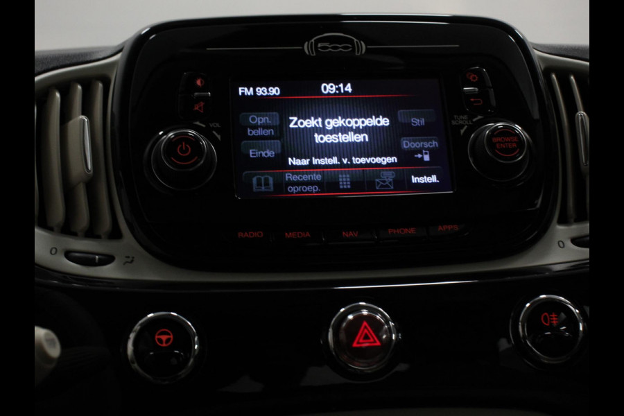 Fiat 500 1.2 Lounge Navigatie Leder Interieur Climate Control Panoramadak Parkeer sensoren