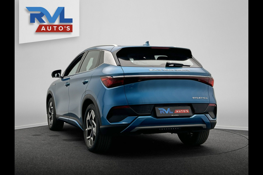 BYD ATTO 3 Design 60 kWh |*100 STUKS* | 204 PK | Pano/dak | Adapt/Cruise/Control | Leder/Beige/Blauw | 360/Camera, Navigatie, BTW!