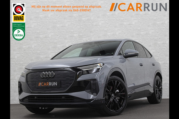 Audi Q4 Sportback e-tron 40 S-Line 77 kWh | Sportstoelen | SOH 98,5 % | H-Leder | ACC | Lane ass. | Virtual + | Black-Optic | Stoelverwarming | 5x Q4 OP VOORRAAD! | Camera | Matrix-Led | Getint Glas | Zwarte Hemelbekleding | MMi+ | 3-Zone Clima | Bovag Garantie |