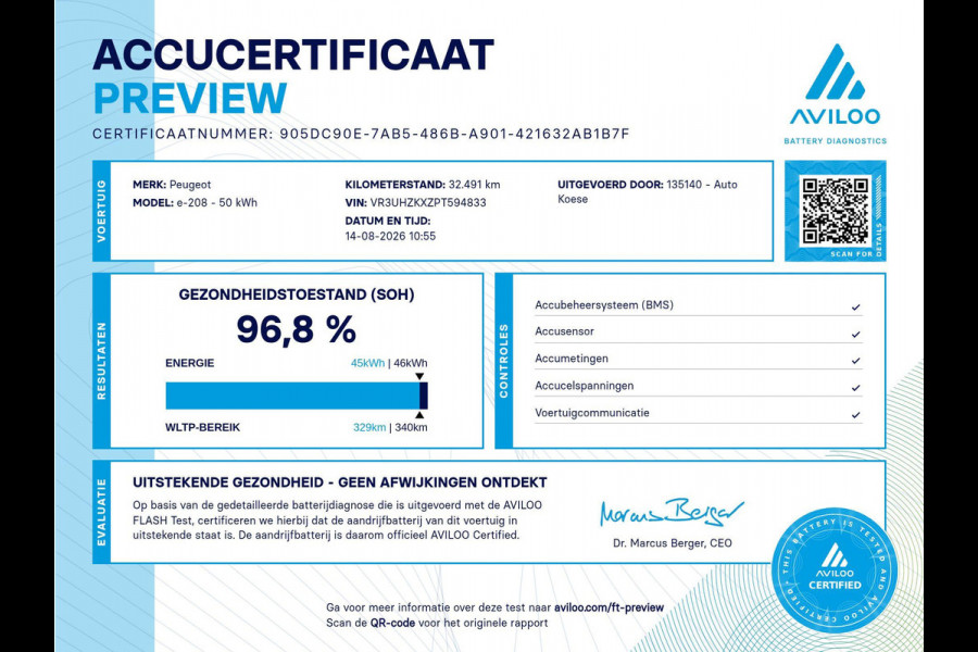 Peugeot e-208 EV Active Pack 50 kWh | 96,8% SOH | Navigatie | Parkeersensoren | Stoelverwarming