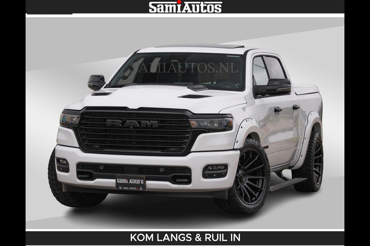 Dodge Ram HUD | 420PK | LUCHTVERING | PANO | PASSAGIERSSCHERM | BOM EN BOM VOL | Comfortabele Dubbele Cabine met Royale 5 Zitplaatsen | DODGE RAM PREMIUM LARAMIE EDITION | Voorraad Nr 2230 - 8765 | De specialist in Amerikaanse pick‑ups in Nederland en Europa.